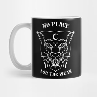 no place for the weak white Mug